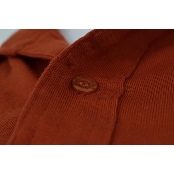 Vintage 80s Burnt Orange Acrylic Shirt size‎ M - Picture 9 of 10